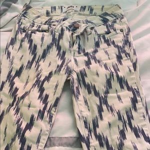 Paige pattern jeans. Size 24